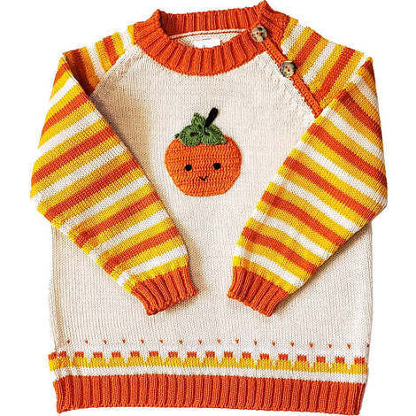 Melange Collection | Pumpkin Halloween Sweater (Orange, Size 12M) | Maisonette | Maisonette