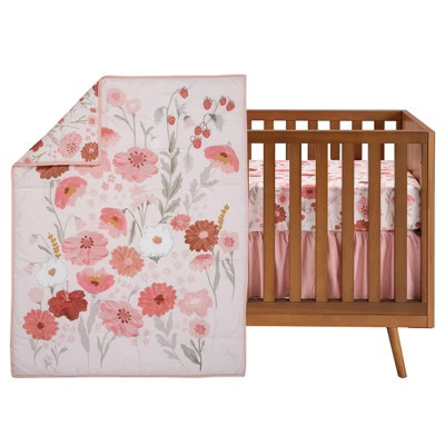 Bedtime Originals Flower Power 3-Piece Floral Baby Nursery Crib Bedding Set | Target