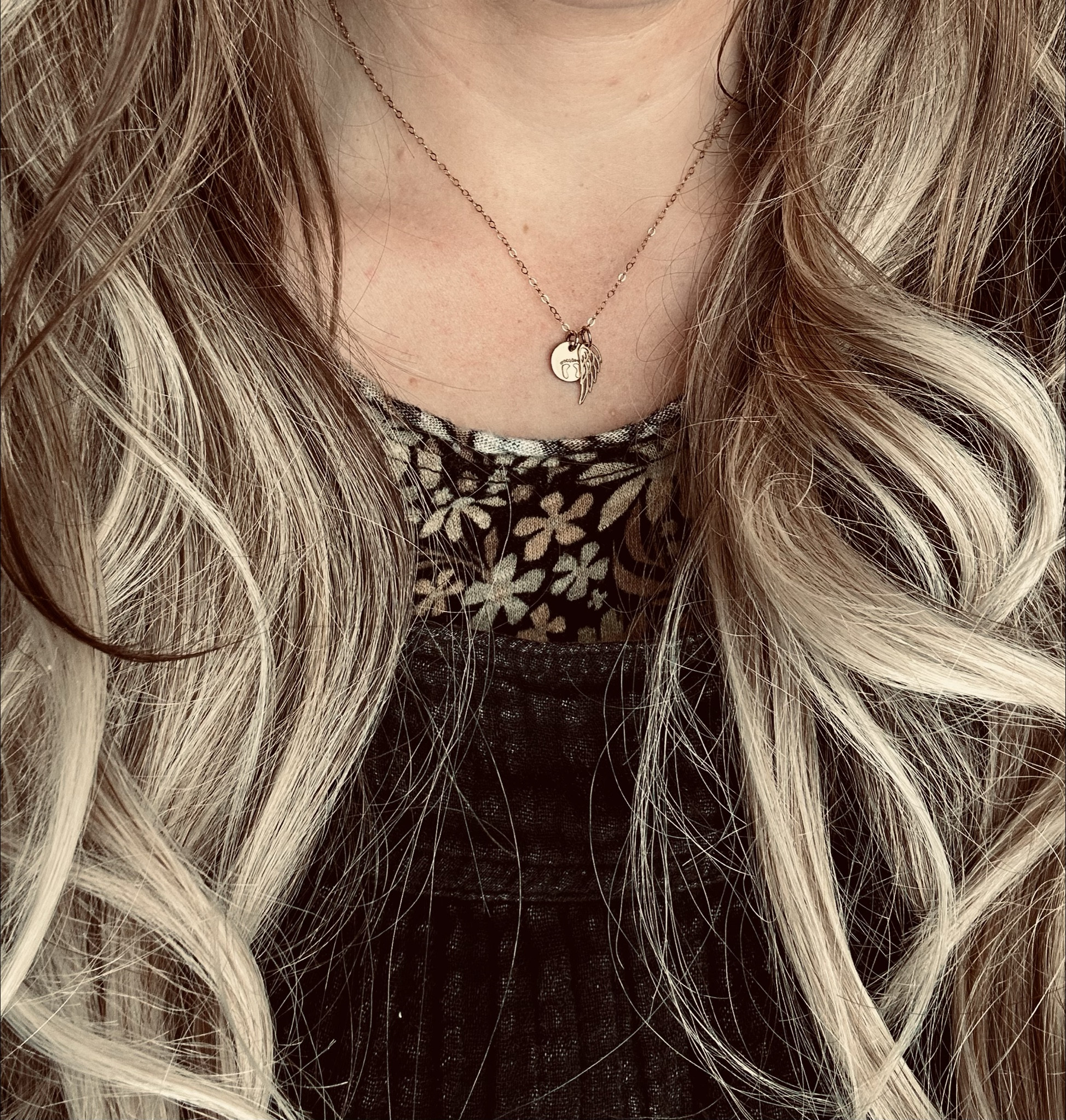 Angel baby footprint miscarriage necklace 👣

So many people have asked me about this necklace that I wear it all the time. 
It was gifted to me shortly after the early first trimester loss of our baby, River Bliss Dillard, in October 2021. 
As an angel mama x2 now, having anything tangible like this can be so helpful in processing the grief and loss of a baby you never got to raise. 💗

#LTKBaby #LTKFindsUnder50 #LTKFindsUnder100