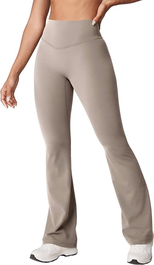 Hugcurve No Front Seam High Waisted Flare Leggings for Women Bootcut Yoga Pants Buttery Soft - 29... | Amazon (US)