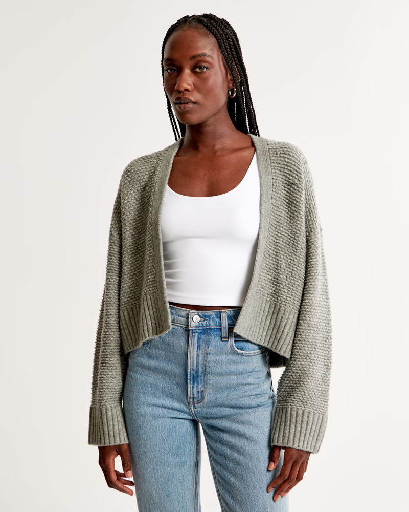 Loop Stitch Non-Closure Cardigan | Abercrombie & Fitch (US)