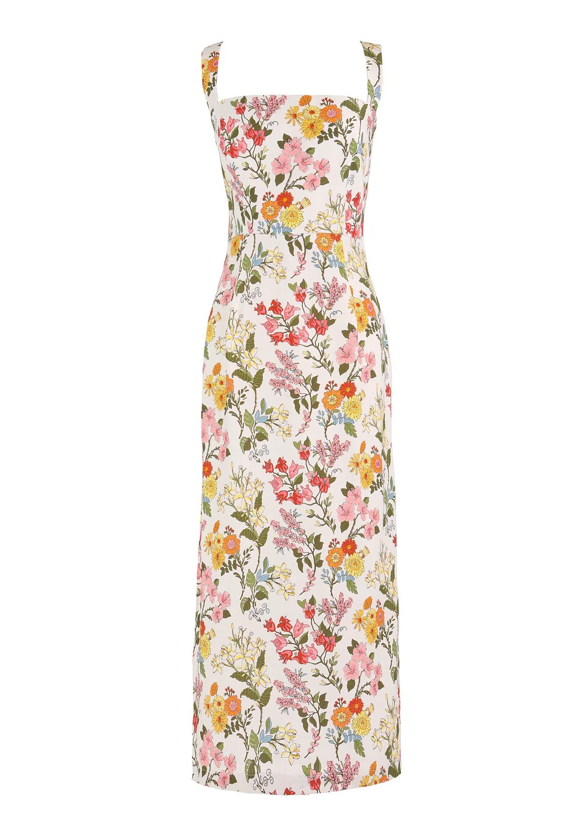 OTM Exclusive: Long Slip Dress in Multi Floral | Over The Moon
