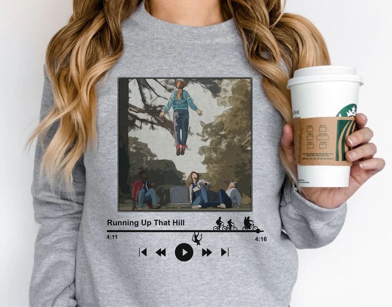 Vintage Running Up The Hill Song Sweatshirt, Sweatshirt for ST Fans, Max Mayfield, Max’s Favori... | Etsy (US)