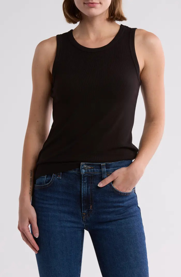 Halogen® Fitted Ribbed Tank Top | Nordstromrack | Nordstrom Rack