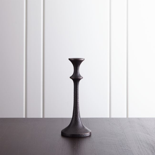 Emmett Bronze Taper Candle Holder 9.25 | Crate & Barrel