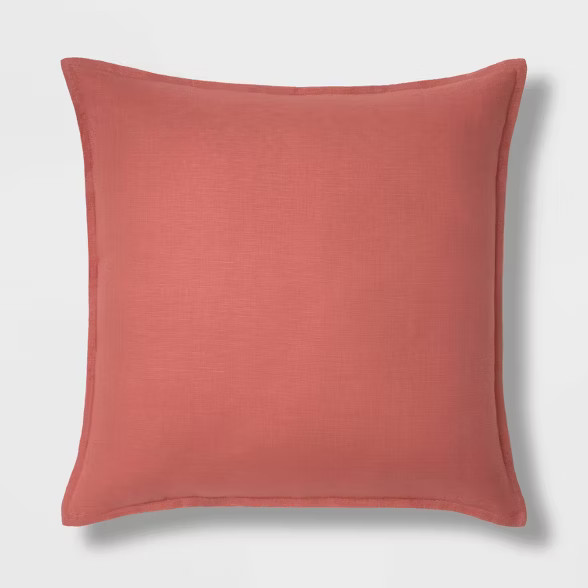 Oversized Square Reversible Linen Throw Pillow with Self Flange - Threshold™ | Target