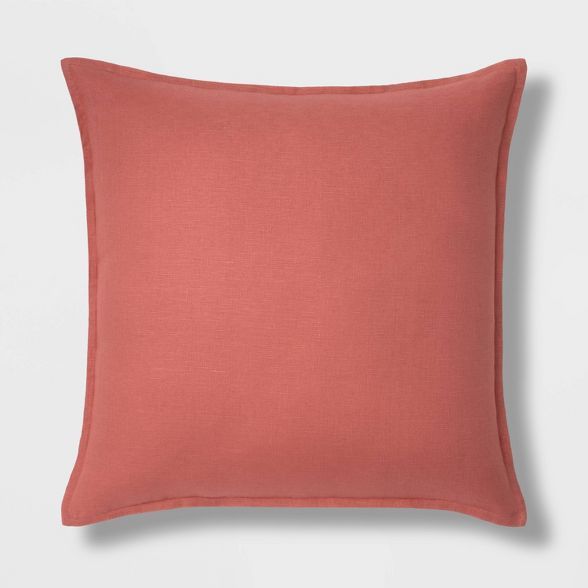 Oversized Square Reversible Linen Throw Pillow with Self Flange - Threshold™ | Target