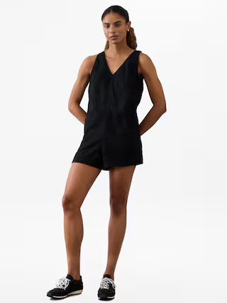 Retreat Linen Romper | Athleta | Athleta