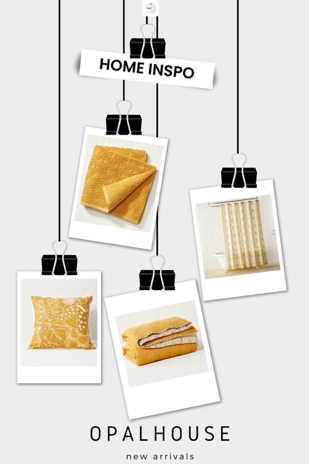 Opalhouse Yellow Boho House Towels, Shower Curtains,  