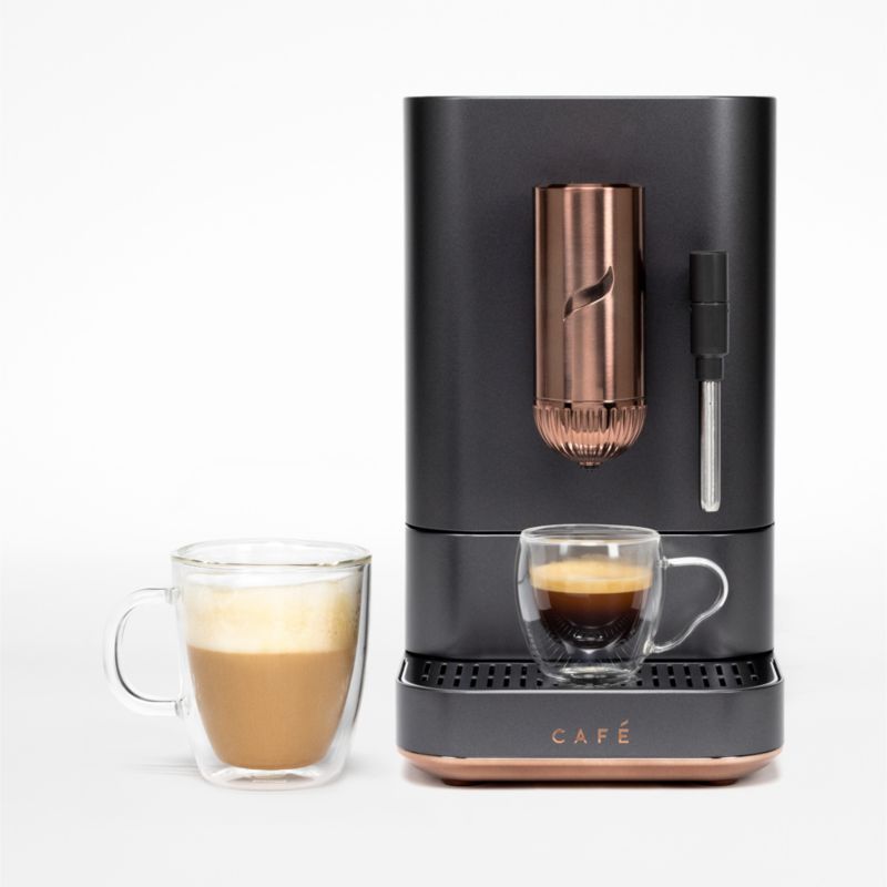 GE Cafe Matte Black Affetto Automatic Espresso Machine + Reviews | Crate & Barrel | Crate & Barrel