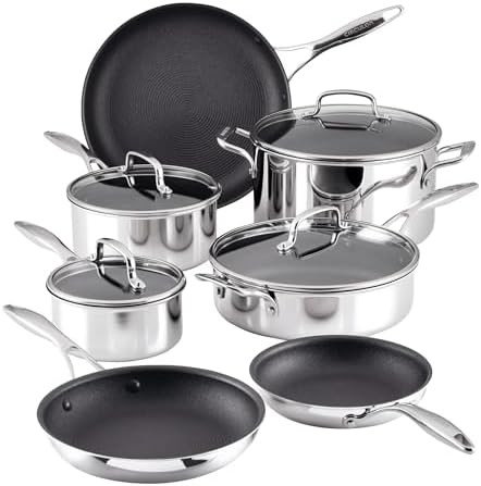 Circulon C1 Series Stainless Steel Nonstick Cookware Set - 11-Piece – Induction Pots & Pans Set... | Amazon (US)