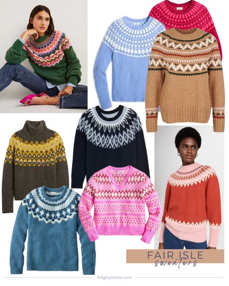 Fair Isle Sweaters! 

#LTKSeasonal #LTKstyletip #LTKunder100