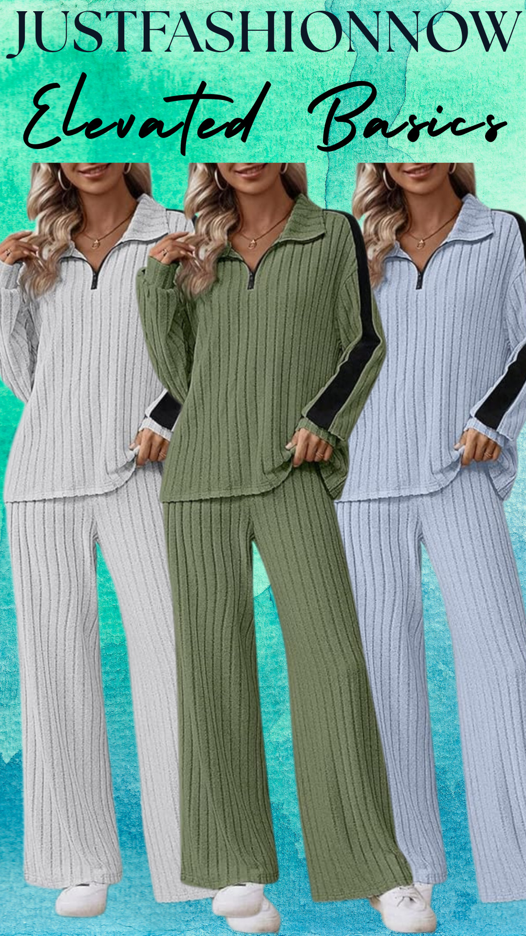 These ribbed elevated basics are selling like crazy for a reason! 💚 

The JustFashionNow Ribbed Half-Zip Lounge Set is that perfect cozy-but-put-together moment we all live in from winter straight into spring.

Available in:
💚 Green
💙 Light Blue
🩶 Gray

Why this set is elite:
• Thick, textured ribbed knit (but still breathable)
• Relaxed half-zip pullover = flattering neckline
• Wide leg ribbed pants = long-leg effect
• Looks expensive but it’s an affordable Amazon find
• Comfy enough for home, cute enough for errands
• Perfect airport/travel outfit
• Easy to layer with trench coats, puffer vests, denim jackets

This is the definition of elevated loungewear — cozy, chic, effortless.

I love sets like this for:
☁️ Weekend lounging
☁️ Coffee runs
☁️ Casual date nights
☁️ Winter-to-spring transition outfits
☁️ Travel days

The ribbed texture makes it feel way more luxe than your average sweats.

If you want that “minimal, rich girl off duty” vibe without the price tag… this is it.

Tap to shop before your size sells out 🤍 

 

#LTKootd #LTKPetite #LTKTravel