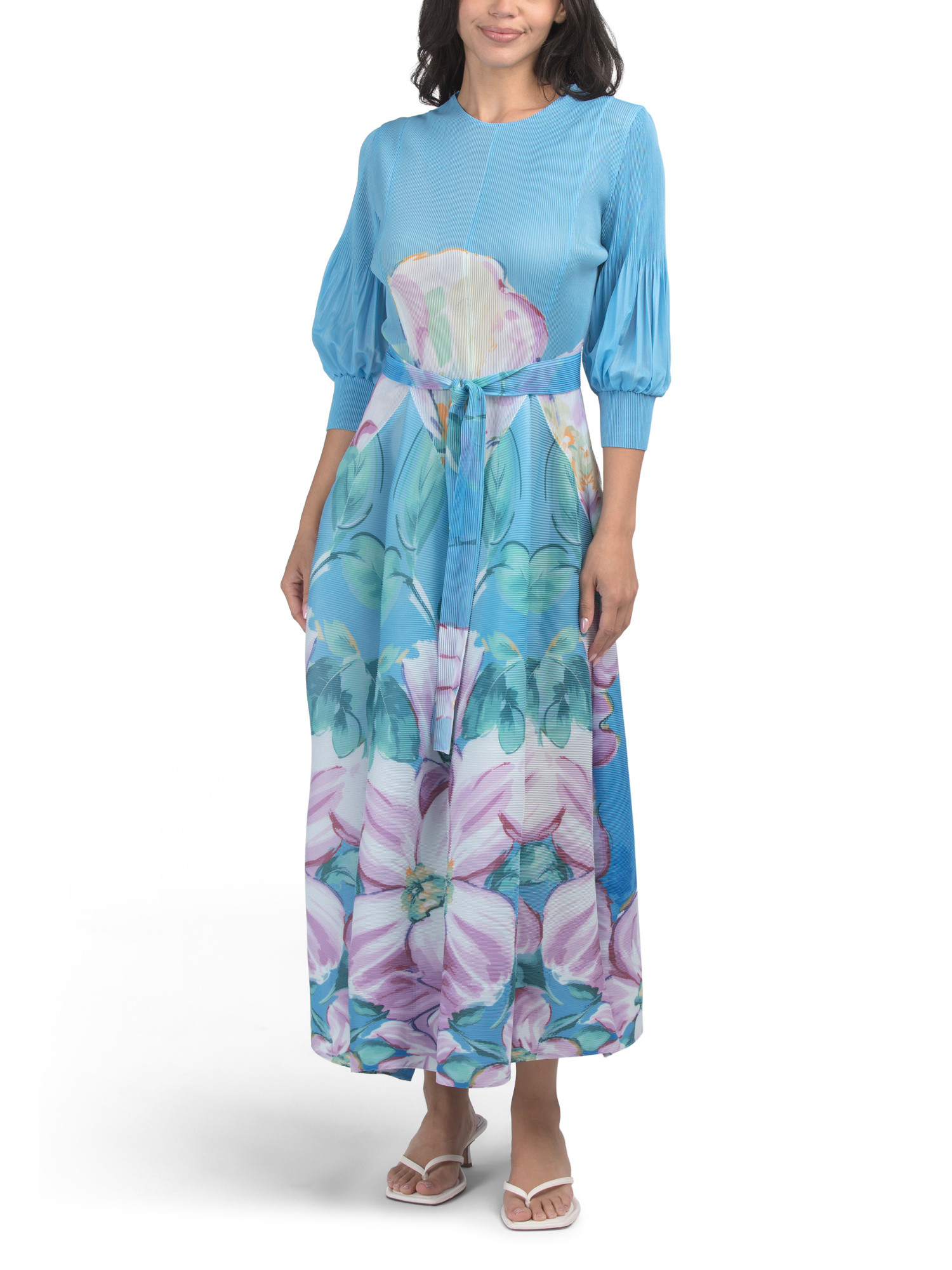Crinkle Tulip Garden Bloom Print Maxi Dress | Women | Marshalls | Marshalls