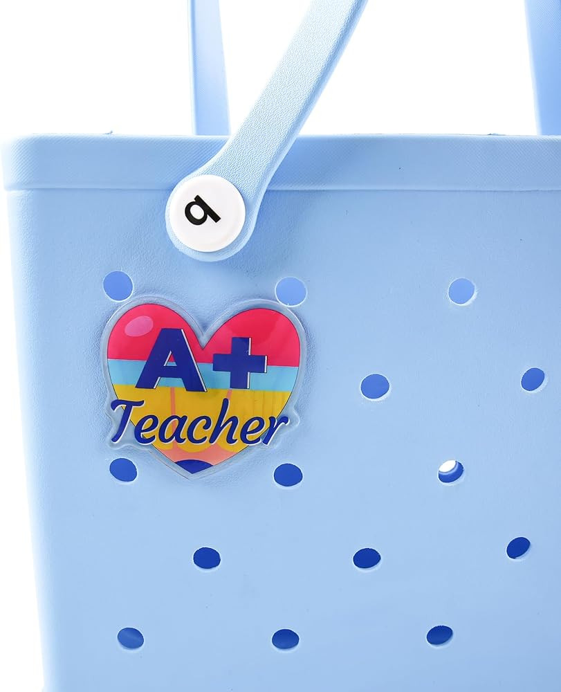 Charming Teacher Charms Accessory for Bogg Bag and Simply Southern Tote, Insert Decorative for Ha... | Amazon (US)