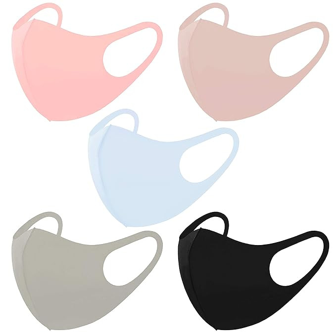 Light Weight Unisex Adult Fashion Face Covering, Reusable, Dust Proof, Washable, Cool 5 Mixed Col... | Amazon (US)