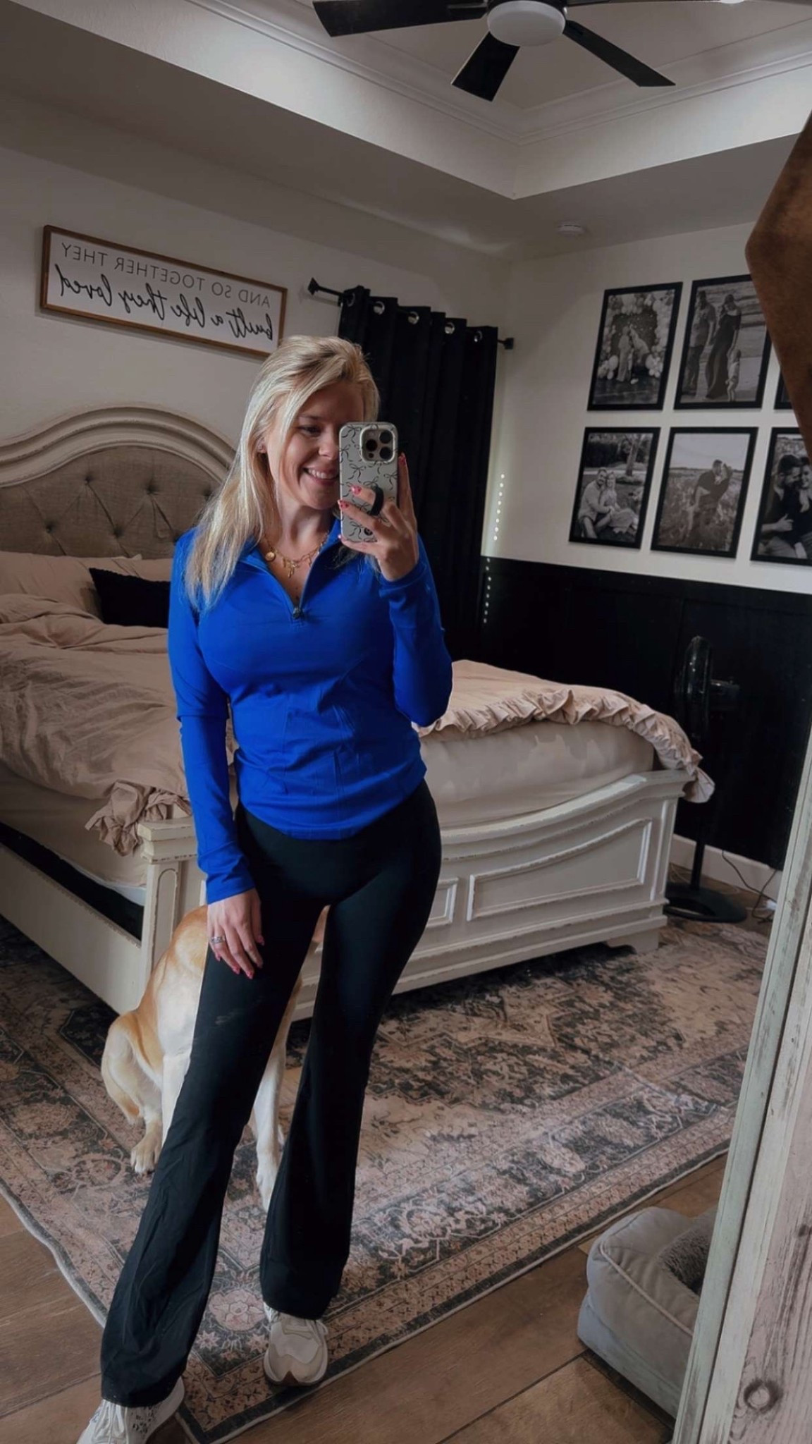 Wearing a small in the shirt and leggings! 