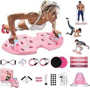 Upgraded Push Up Board: Multi-Functional 20 in 1 Push Up Bar with Resistance Bands, Portable Home... | Amazon (US)