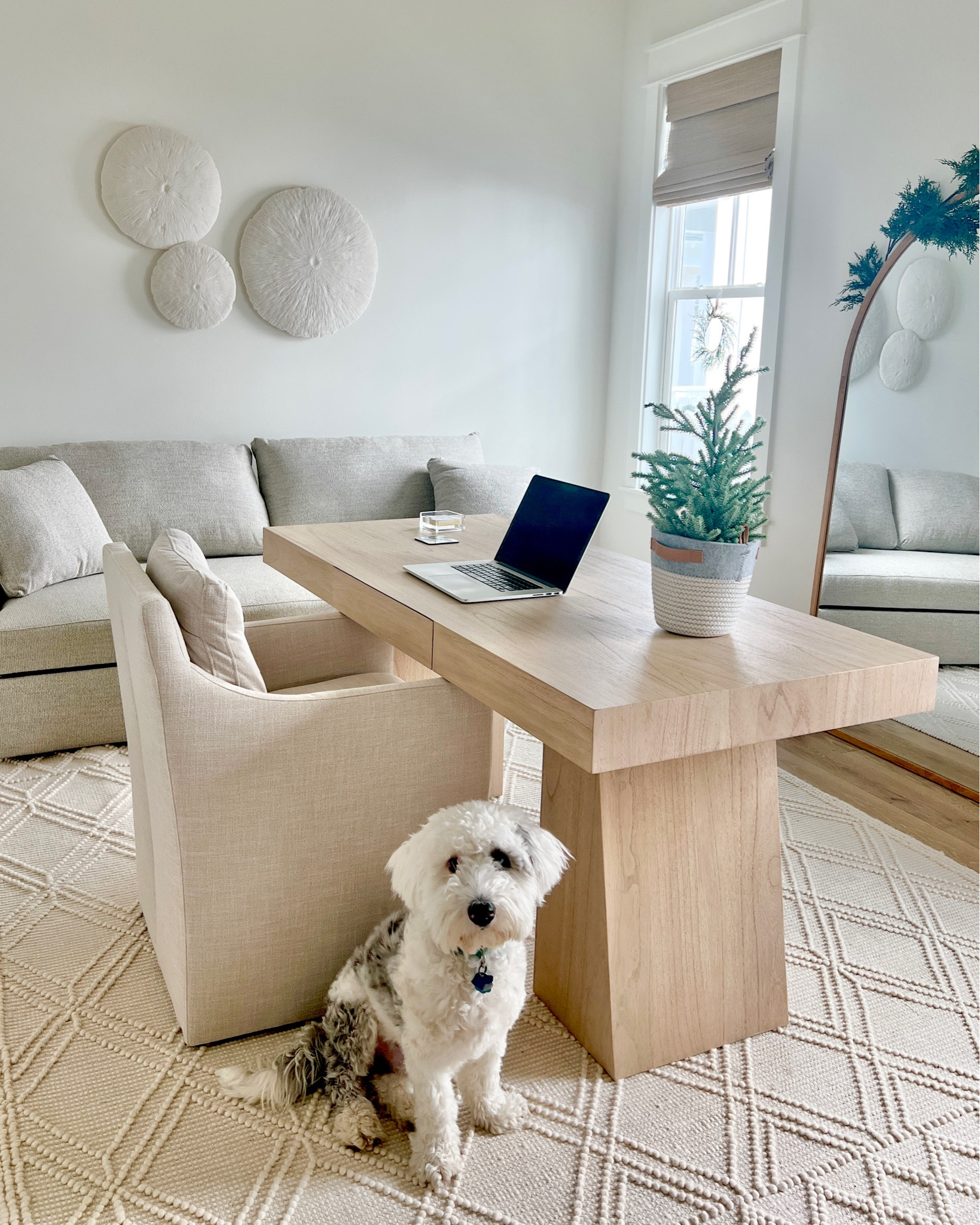 After a year of waiting our sleeper sofa has arrived and makes my office a guest space if we need it! It’s the the Taft cement - a fabric I’d used before and knew was super durable with young kids in the house.  The blinds are the color capri ivory  

#LTKhome #LTKworkwear #LTKstyletip