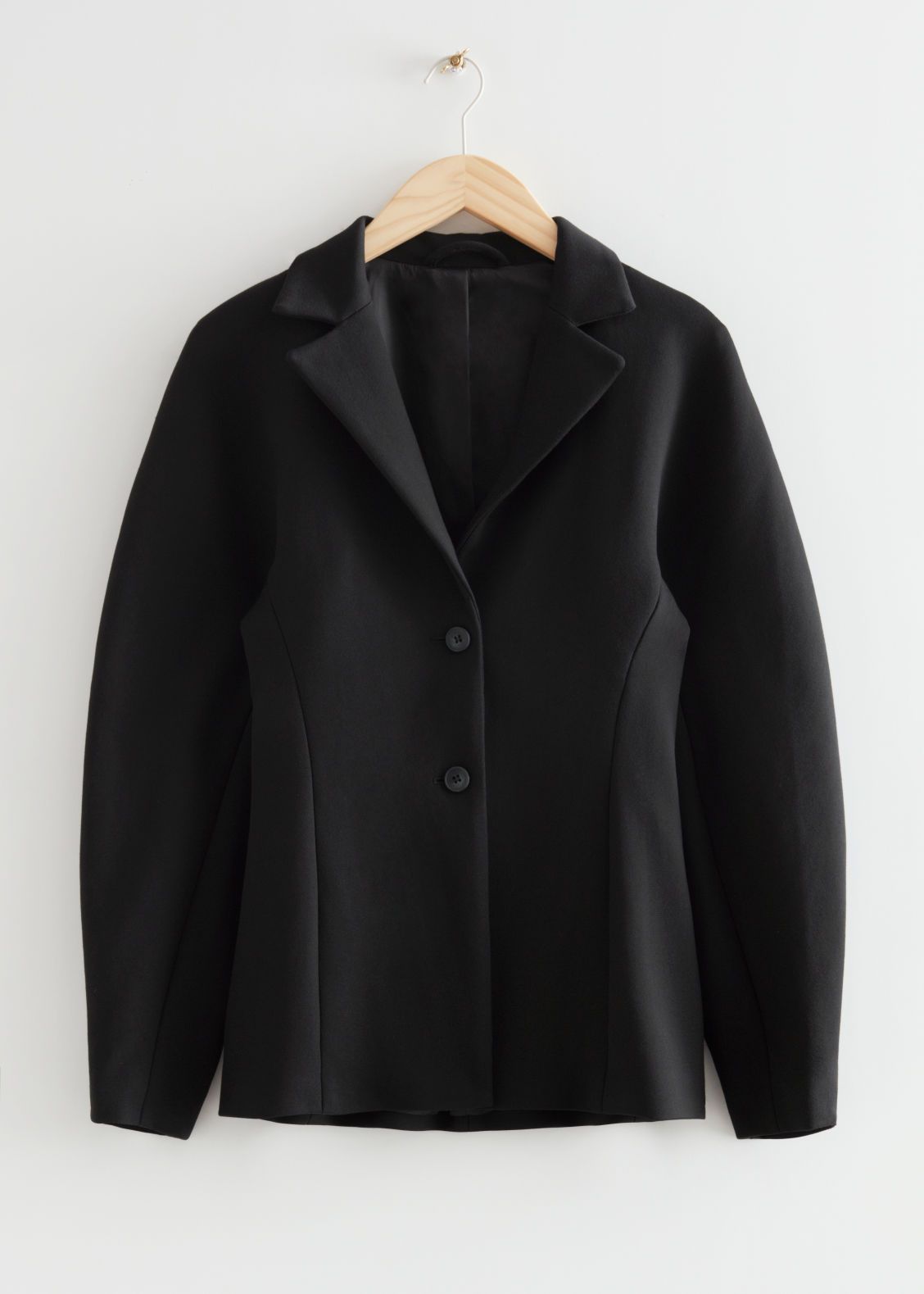 Sculptured Sleeve Fitted Blazer - Black - & Other Stories GB | & Other Stories (EU + UK)