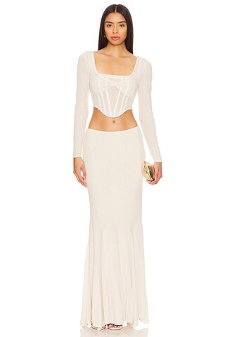Raju Top in Cream | Matching Skirt Set Maxi Skirt Set White Matching Set Summer Sets | Revolve Clothing (Global)