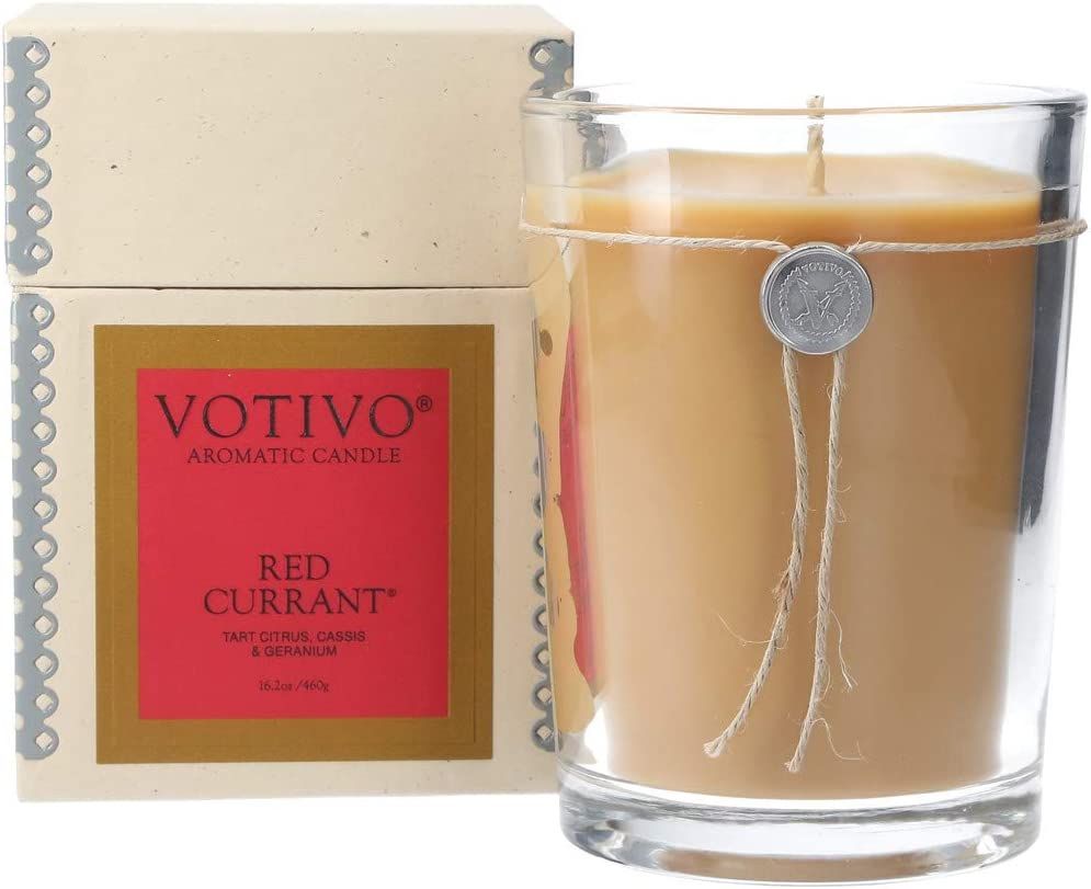 Amazon.com: Votivo 16.2oz Large Aromatic Soy Blend Candle, Highly fragranced Luxury Home décor-R... | Amazon (US)