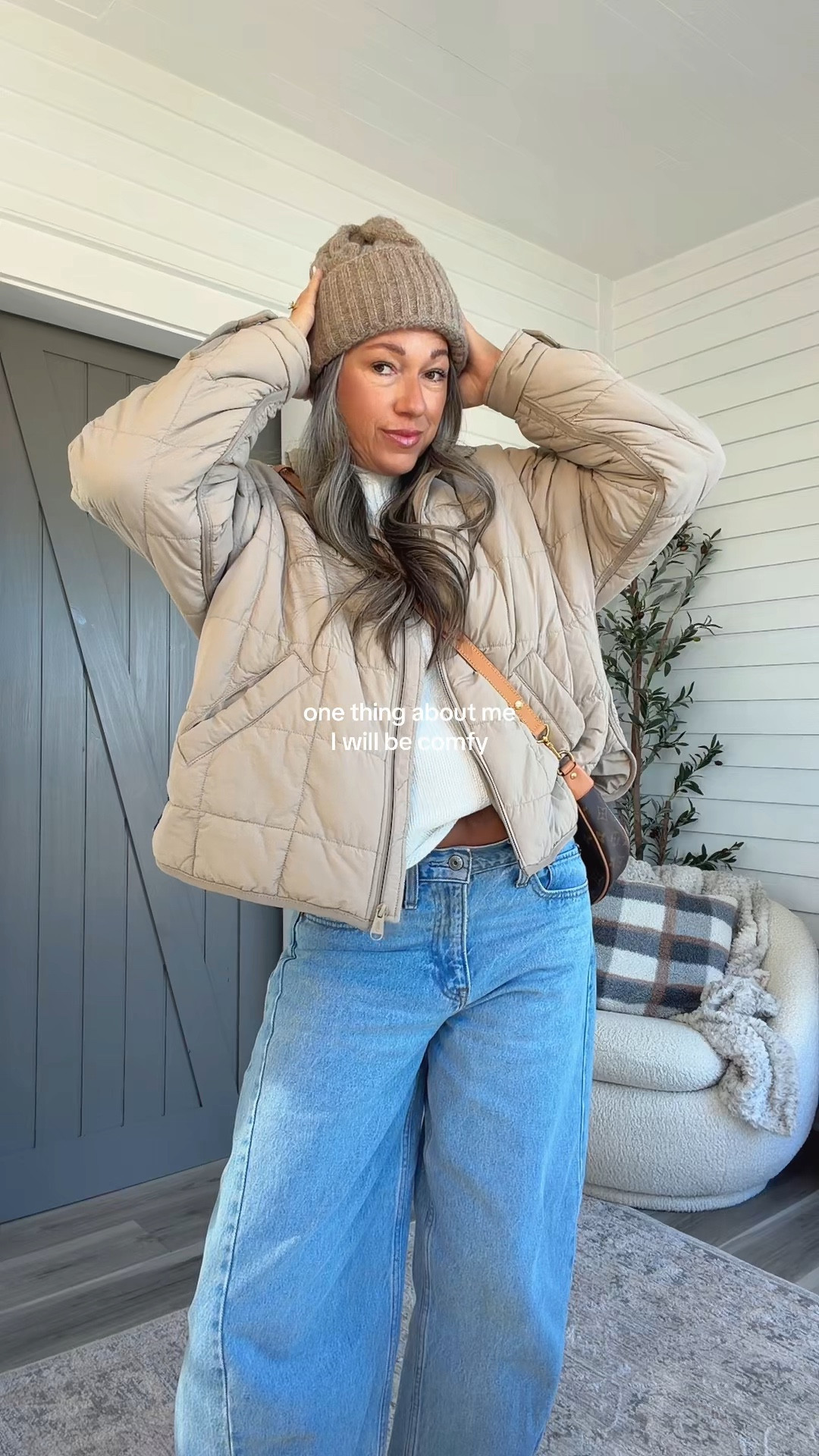 Cozy ootd 
Medium jacket 
Large sweater
Jeans 28 long I sized up
Shoes I sized down one

#LTKOver40 #LTKootd #LTKgrwm