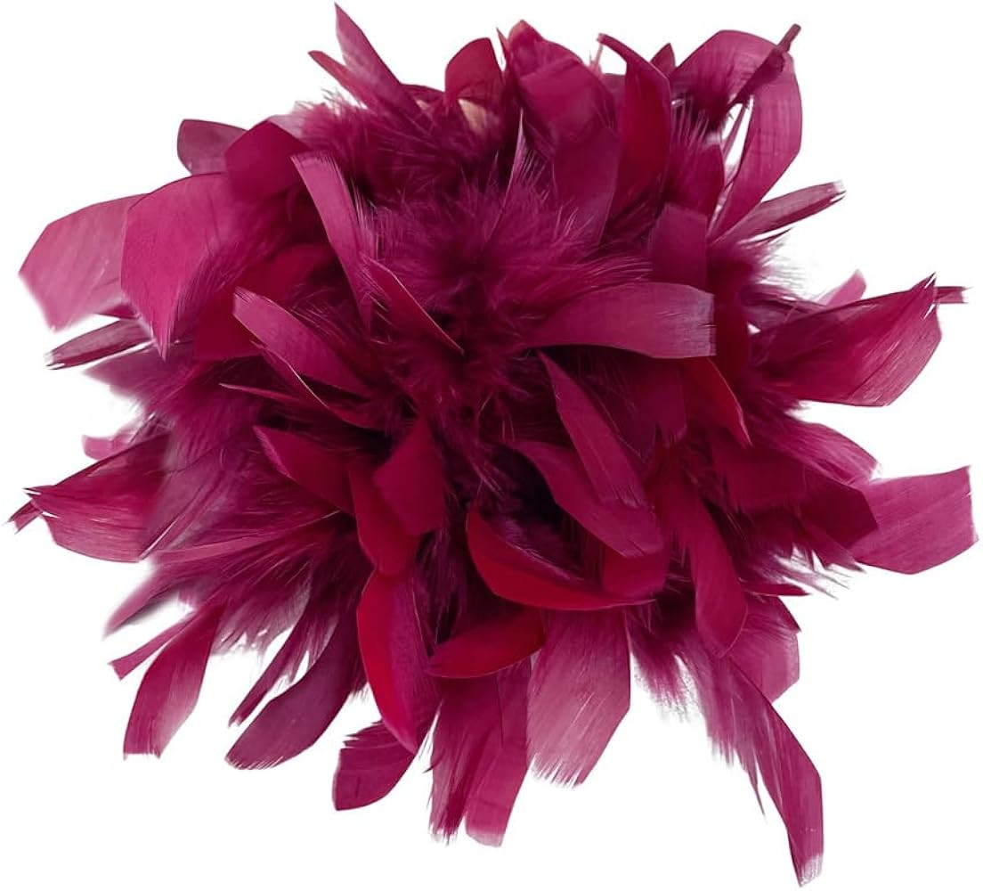 Elegant Feather Flower Large Brooch Lapel Pins for Women Men Wedding Party Dance Banquet Big Pins... | Amazon (US)
