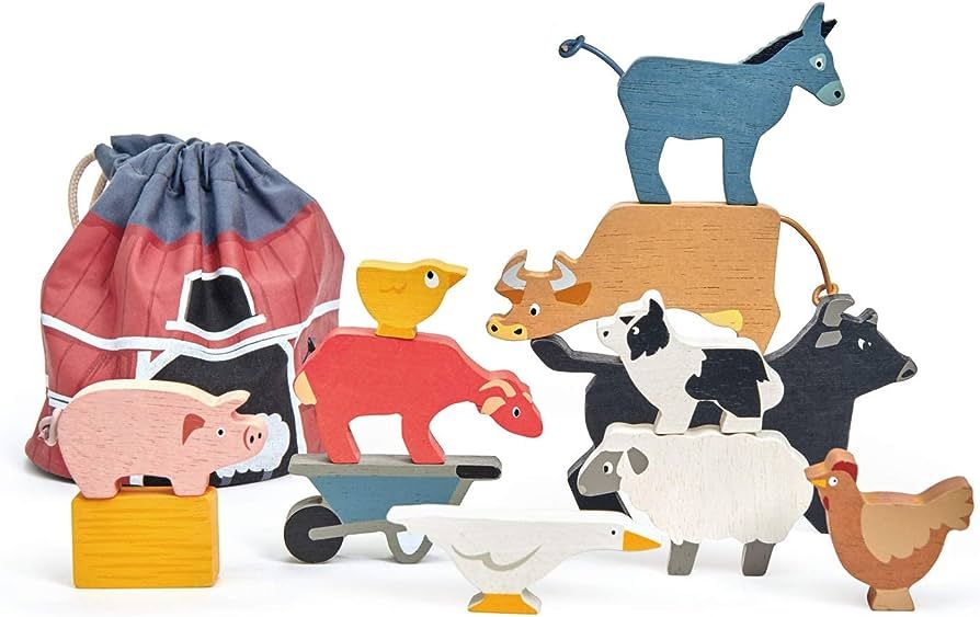 Tender Leaf Toys - Stacking Farmyard Play Set for Kids - Animal Play Set for Encouraging Logical ... | Amazon (US)