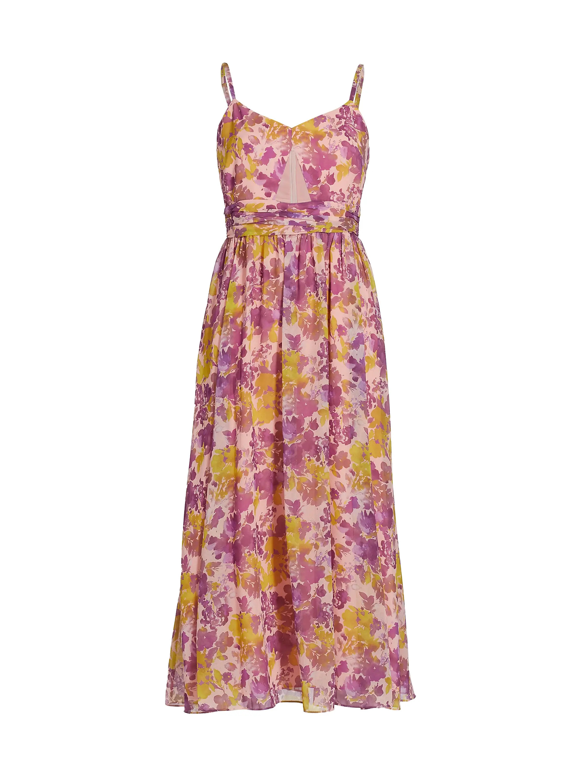 Floral Cut-Out Midi-Dress | Saks Fifth Avenue