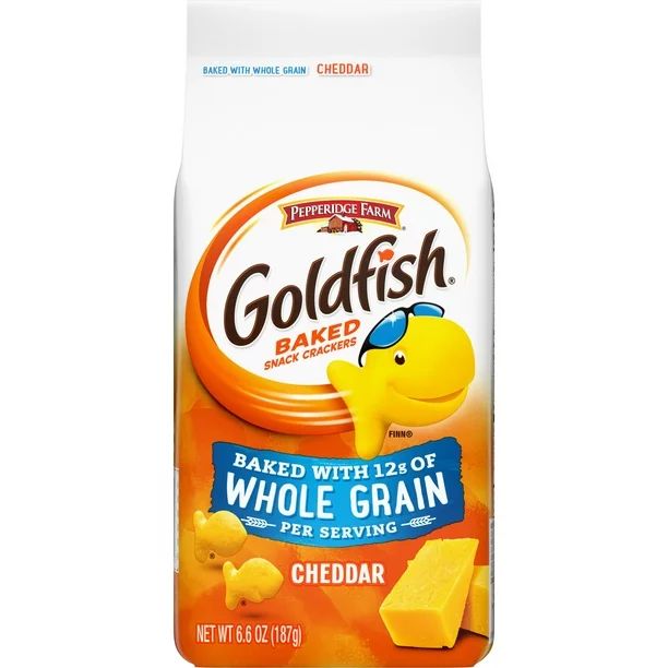 Pepperidge Farm Goldfish Cheddar Crackers, Baked with Whole Grain, 6.6 oz. Bag - Walmart.com | Walmart (US)