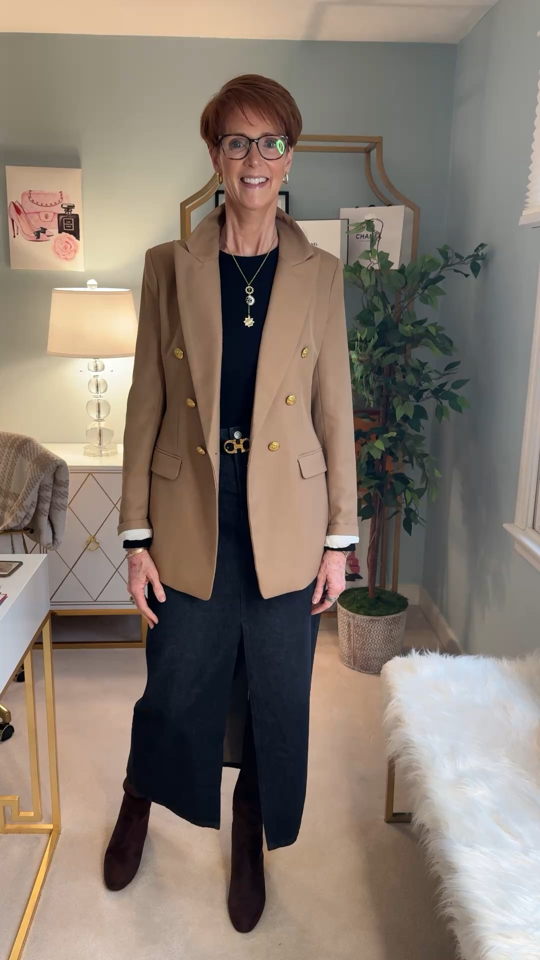 Hi! For reference, I am 55 years old, I am 6’1”. I have a 35” inseam. I wear a small or medium in most tops, an 8 or a 10 in most bottoms, an 8 in most dresses, and a size 9 shoe. 

Make sure to subscribe to my newsletter found in my bio so you don’t miss on out on my must have favorites! And download the LTK app, follow my LTK shop, and favorite this post or your favorite items to get notified when they go on sale!

Over 50 fashion, tall fashion, workwear, everyday outfits, timeless outfits, Classic Outfits, blazer, denim skirt, winter boots, winter style, winter outfit, ootd, monochromatic outfit, 

#LTKOver40 #LTKWatchNow #LTKSeasonal