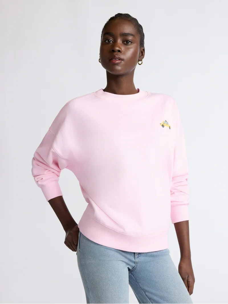 Scoop Limited Edition Women’s and Women's Plus New York Graphic Sweatshirt with Embroidery, Siz... | Walmart (US)