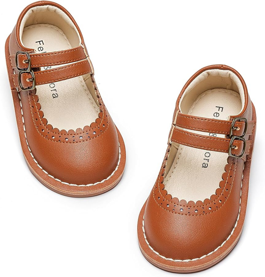 Felix & Flora Toddler Little Girl Mary Jane Dress Shoes - Ballet Flats for Easter Flower Girl Par... | Amazon (US)