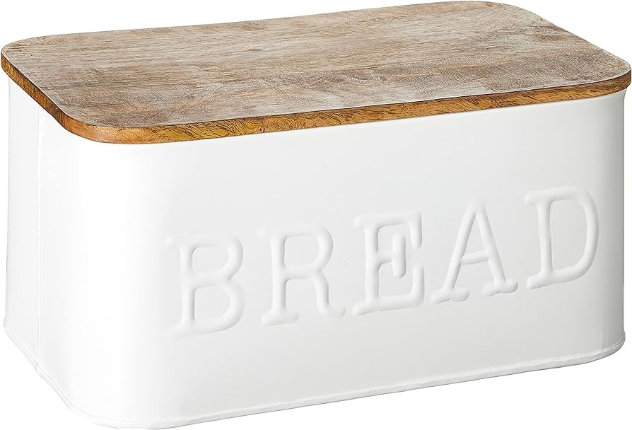 Mud Pie Circa Bread Box white, 5 1/4" x 12" | Amazon (US)