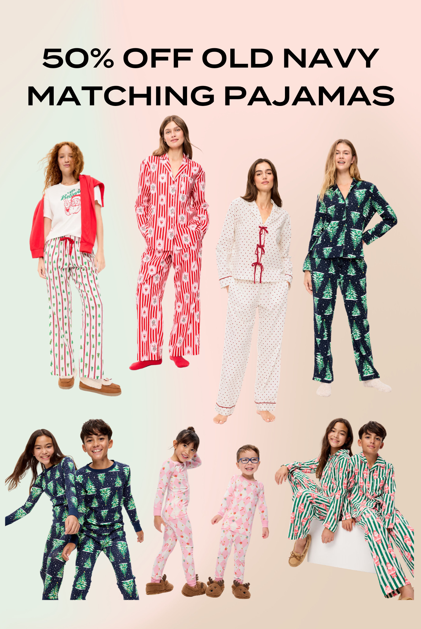 50% off Old Navy matching pajamas! Time to get your holiday pjs on sale 🎄 

 #LTKmomlife #LTKSaleAlert #LTKKids