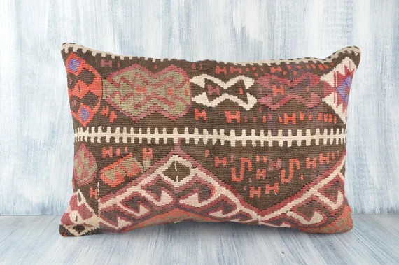 Kilim Lumbar 16x24 Kilim Pillow Cover Bohemian Kilim Pillow | Etsy | Etsy (US)