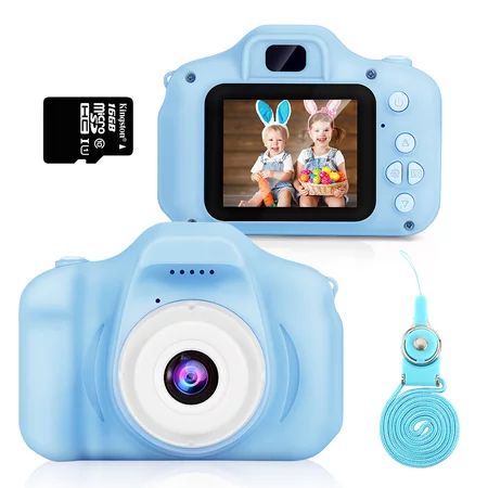 Hommie Kids Digital Camera, Shockproof 8.0MP Toddler Camera with 2 Inch IPS Screen and 16GB SD Card, | Walmart (US)