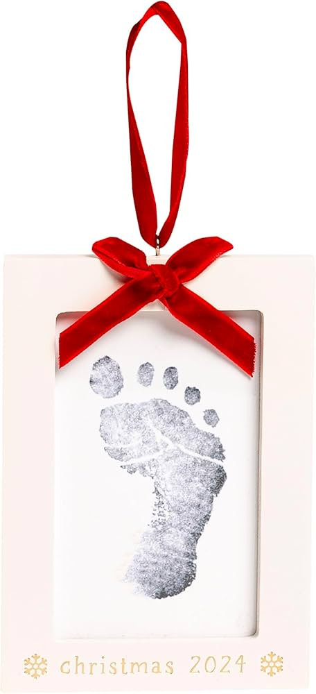 Pearhead Baby's Ink Print Ornament 2024, Baby's Print Ornament with Clean-Touch Ink Pad, Baby's P... | Amazon (US)