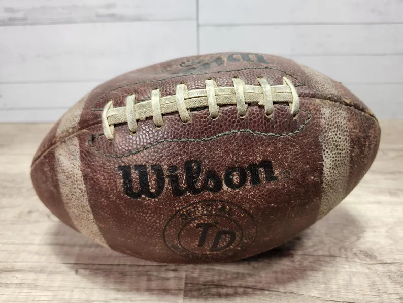 Wilson Intercollegiate Official TD Football, Vintage, Sports, Decoration, Man Cave, Bar, Equipmen... | Etsy (US)
