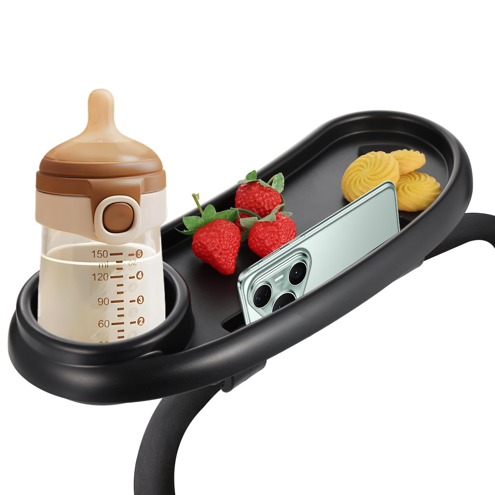 Snack Tray Compatible with Nuna, Universal Stroller Snack Tray with Cup Holder and Phone Holder, ... | Amazon (US)