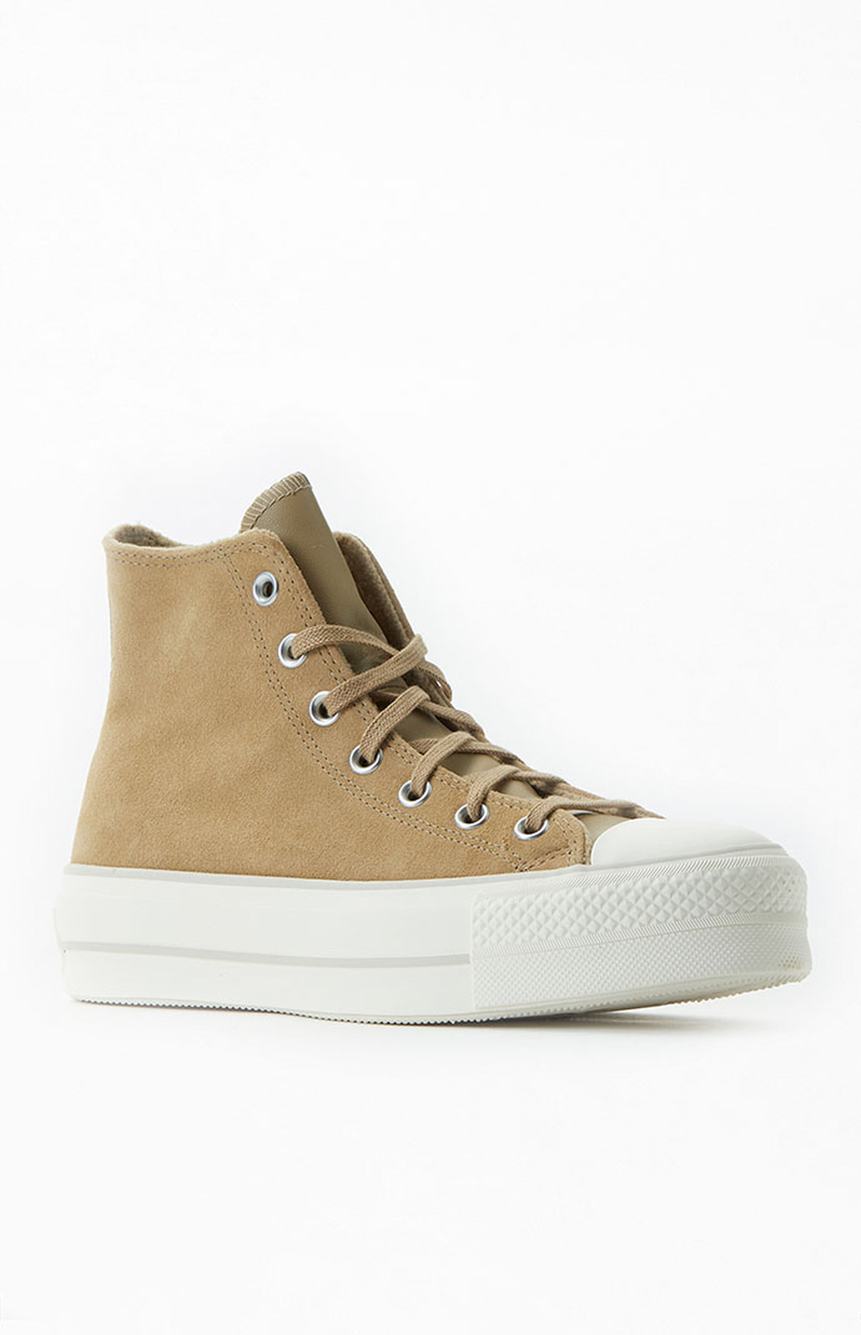 Converse Khaki Chuck Taylor All Star Cozy Lift High Top Sneakers | PacSun