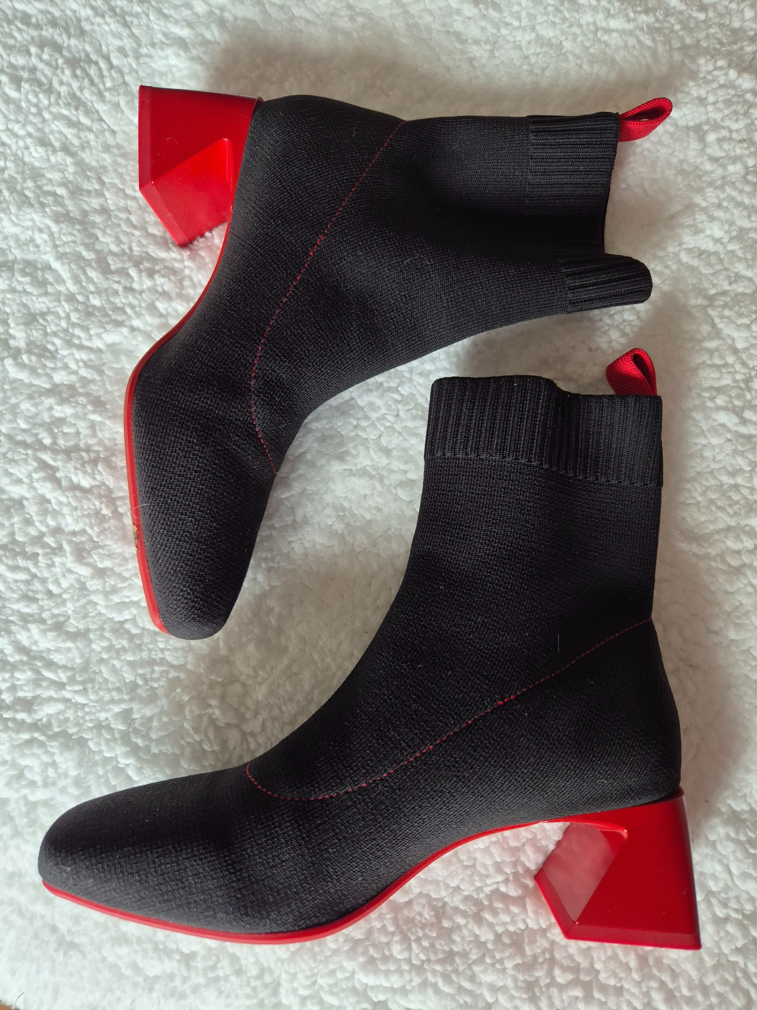 Square toe water repellant sock ankle boots.Gorgeous boots and very comfortable. I get so many compliments.

#LTKValentine #LTKPetite