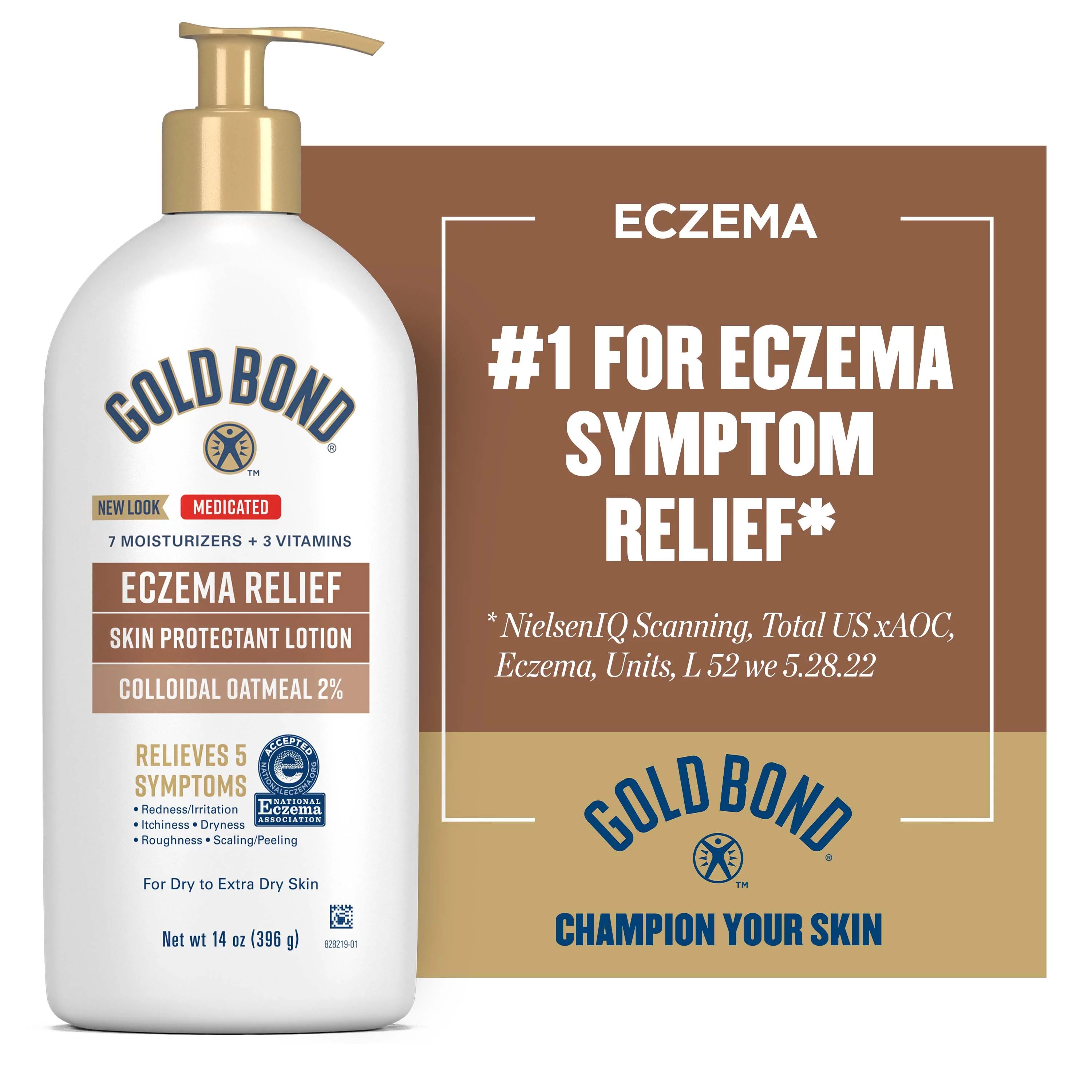 Gold Bond Medicated Eczema Relief Hand and Body Lotion & Cream for Extremely Dry Skin 14oz | Walmart (US)