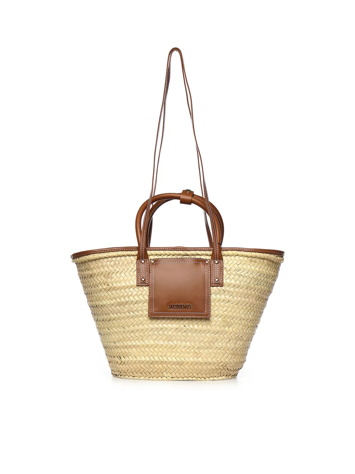 Jacquemus The Soli Logo Plaque Basket Bag | Cettire Global