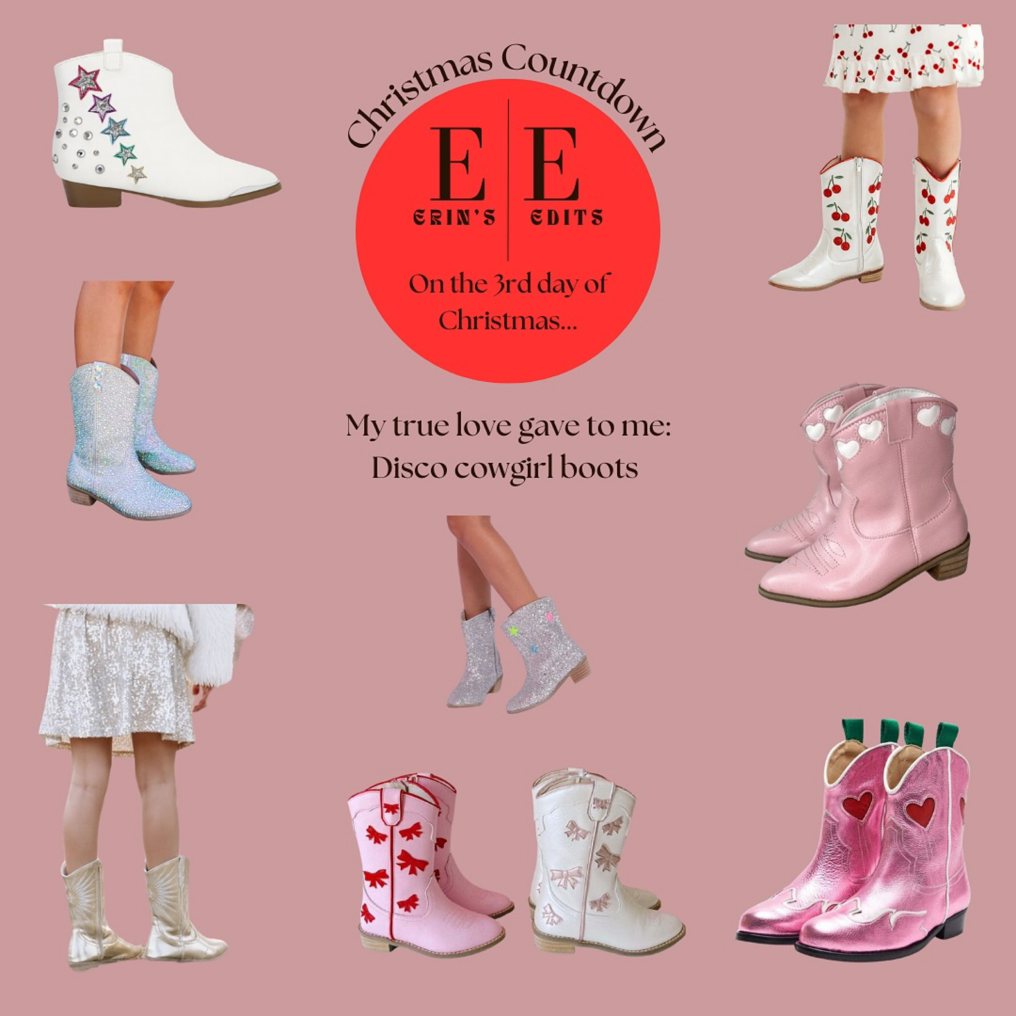 Step into Christmas with some adorable disco cowgirl boots for the fashion loving little ones in your life. 

I bought a pair of pink heart cowgirl boots from @lolaandtheboys for my eldest last year and she hasn’t stopped wearing them. I thought it would just be a bit of fun for her to play and dress up in them but they have come to every party, dinner, play date and more with us this year so it’s been a great investment. Bonus is they go with almost everything and they don’t date, plus if they are good quality you can pass them down to other little cowgirls.

I discovered a gorgeous brand called @wildandrae who make them by hand in LA (plus matching ones for mum!) and I have fallen in love with the glitter cherry 🍒 boots this Christmas. So many great options and they even offer a custom made denim jacket with fringe and name on the back. 

I have linked my picks in my @shop.ltk today 🤠 

#shopltk #ltkcreator #xmaswishlist #christmascountdown2024 #giftideasforgirls #ltkkids #ltkfashion #ltkgiftguide