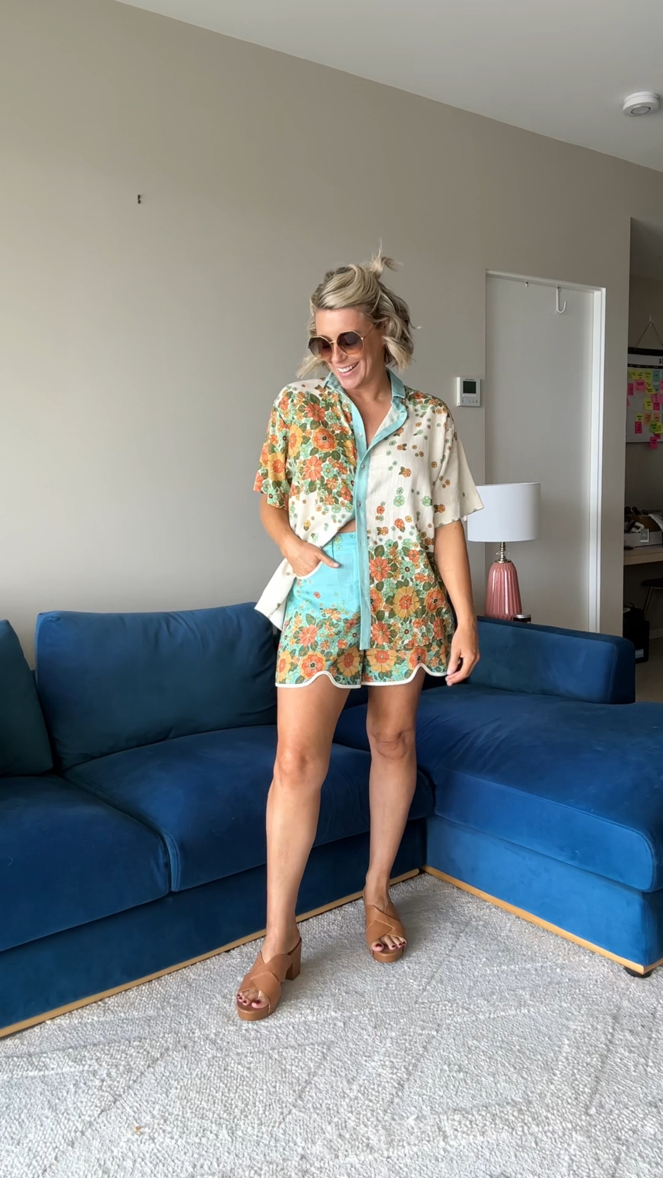 The vintage-inspired florals make this shirt and shorts the perfect coordinating set for spring. 

Shirt XS 
Shorts Small 

#LTKspring #LTKaustralia