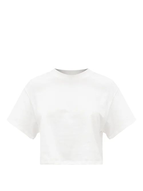 Hanes X Karla - The Crop Cotton Jersey T Shirt - Womens - White | Matches (US)