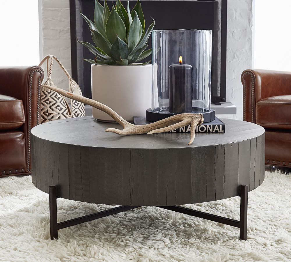 Fargo 40" Round Reclaimed Wood Coffee Table | Pottery Barn (US)