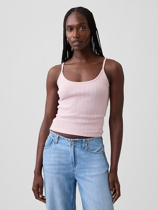 Pointelle Crop Cami | Gap (US)